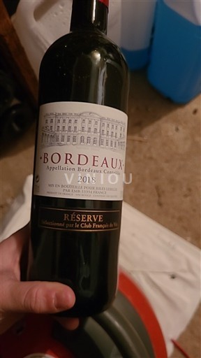Wines Rouge sec Réserve 2018 France Bordeaux AOC