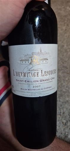 Burdeos Saint-Émilion Grand Cru Château L'Hermitage Lescours 2007