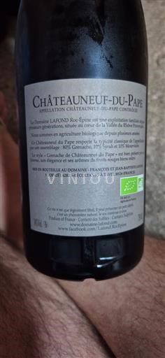 Rhône-dalen Châteauneuf-du-Pape Lafond Roc-Épine Ikke årgangsbestemt