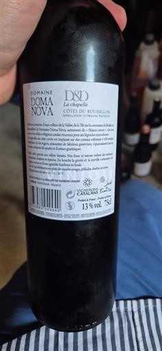 Roussillon Côtes-du-roussillon Domaine Doma Nova La chapelle 2018