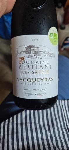 Vallée du Rhône Vacqueyras Domaine Pertiane Les Safres 2017