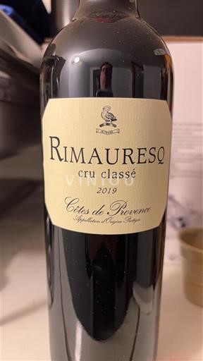 Vin Rouge sec Cru Classé Château Rimauresq 2019 France Provence Côtes-de-provence AOC