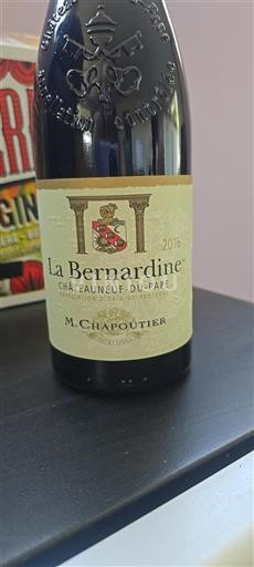 Rhônen laakso Châteauneuf-du-Pape M. Chapoutier La Bernardine 2016
