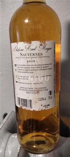 Bordeaux Sauternes Château Haut-Mayne 2020