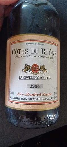 Valle del Rodano Côtes-du-Rhône Vignerons de Beaumes-de-Venise La des Toques 1994