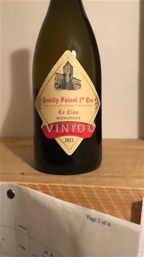 Burgundy Pouilly-Fuissé Premier Cru Château Fuissé Le Clos Monopole 2021
