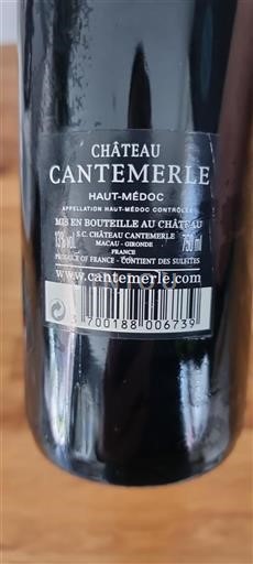 Bordeaux Haut-Médoc Château Cantemerle Neročník