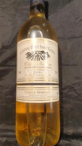 Lounais-Ranska Côtes-de-bergerac Château Haut Saint Glerac Moelleux 2004