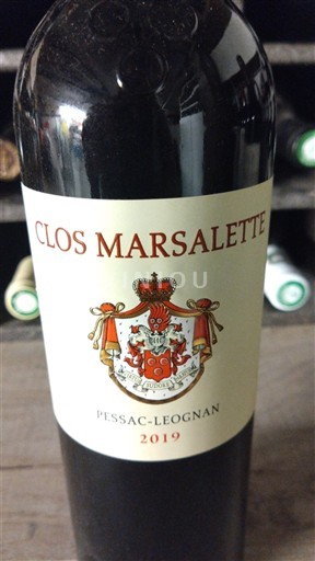 Bordoja Pessac-Léognan Clos Marsalette 2019