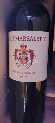 Bordeaux Pessac-Léognan Clos Marsalette 2019