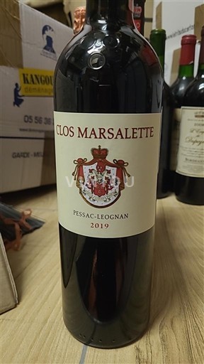 Bordeaux Pessac-Léognan Clos Marsalette 2019
