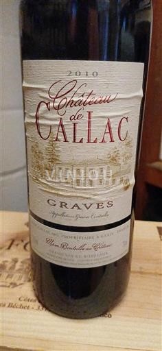 Bordéus Graves Château Callac 2010