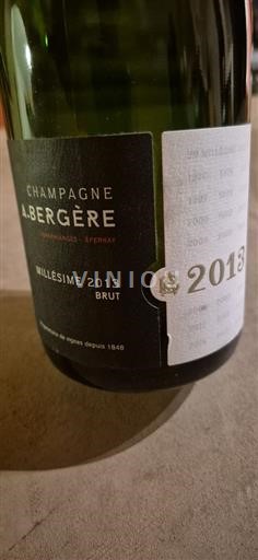 Champaña Champán A. Bergère 2013