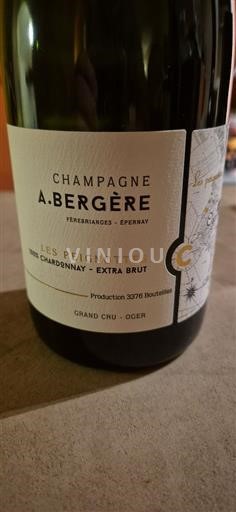 Champaña Champán Grand Cru A. Bergère Les Peignottes Sin añada