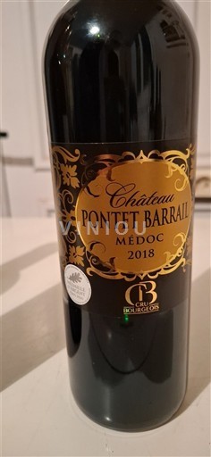 Bordeaux Médoc Cru Bourgeois Château Pontet Barrail 2018