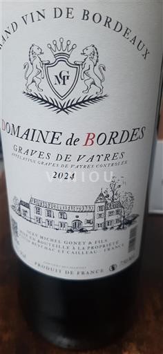 Bordeaux Graves-de-vayres Domaine Bordes 2024