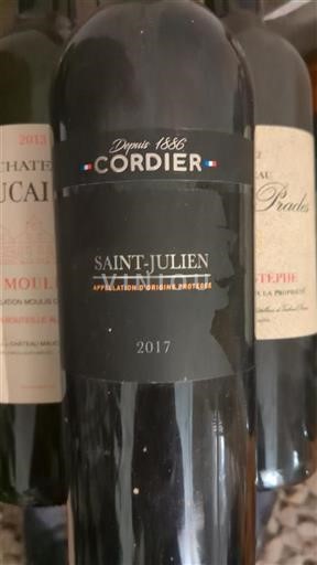 Vin Rouge sec Cordier 2017 France Bordeaux Saint-Julien AOC