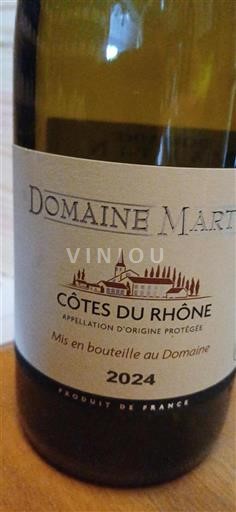 Údolí Rhôny Côtes-du-Rhône Domaine Martin 2024