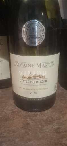 Rhônen laakso Côtes-du-rhône Domaine Martin 2024