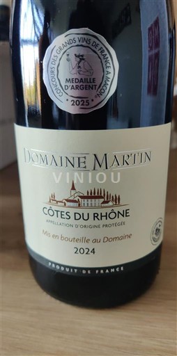 Thung lũng Rhône Côtes-du-rhône Domaine Martin 2024