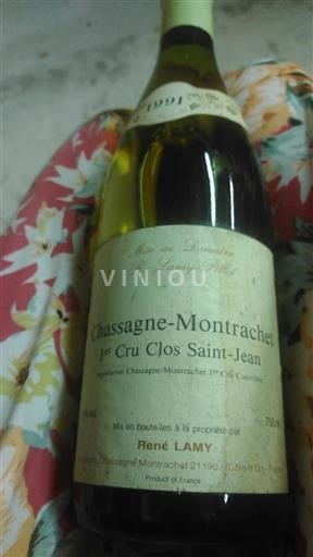 Borgoña Chassagne-Montrachet Premier Cru René Lamy Clos Saint-Jean 1991