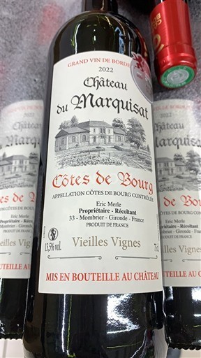 Bordo Кот-де-Бур Château Marquisat Vieilles Vignes 2022