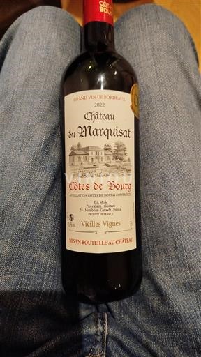 Burdeos Côtes-de-bourg Château Marquisat Vieilles Vignes 2022