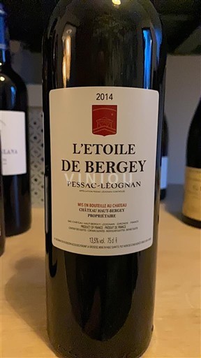 Bordeaux Pessac-Léognan Château Haut-Bergey L'étoile de bergey 2014