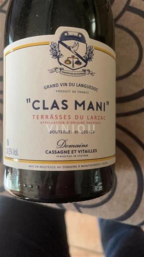 Languedoc Terrasses-du-Larzac Cassagne et Vitailles Clas Mani 2017