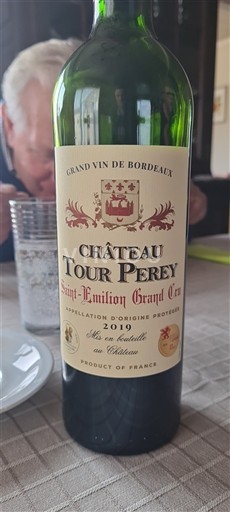 Bordeaux Saint-Émilion Grand Cru Château Tour Perey 2019
