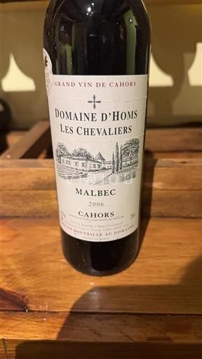 Sud-Ouest Cahors Domaine Homs Les Chevaliers 2006