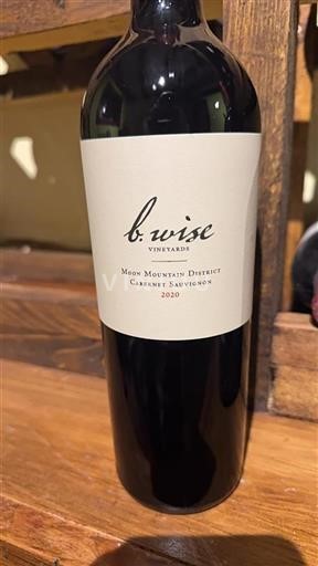 California AVAs Unspecified B. wise vineyards Moon Mountain District Cabernet Sauvignon 2020