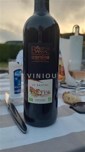 Languedoc ja Roussillon Côtes de Thongue Domaine Bassac Lo Bartas Ei vuosikertaa