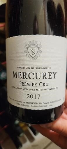 Borgoña Mercurey Premier Cru Naudin Tiercin 2017