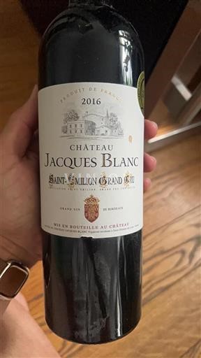 Bordeaux Saint-Émilion Grand Cru Grand Cru Château Jacques Blanc 2016