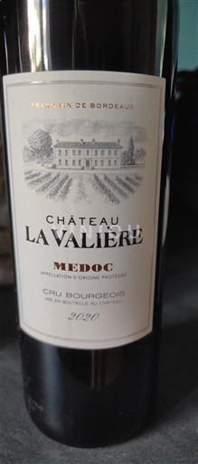 Bordeaux Médoc Cru Bourgeois Château La Valière 2020