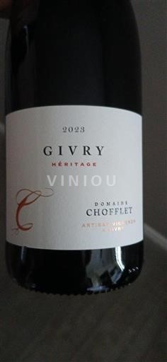 Bourgogne Givry Domaine Chofflet Héritage 2023