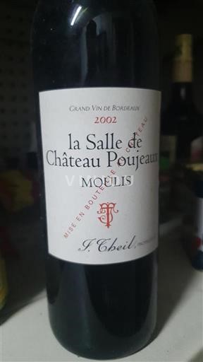 Bordeaux Ospecificerad Château Poujeaux la Salle de Château Poujeaux 2002