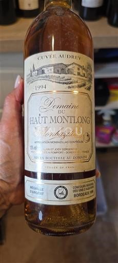 Sudoeste Monbazillac Domaine Haut Montlong Audrey 1994