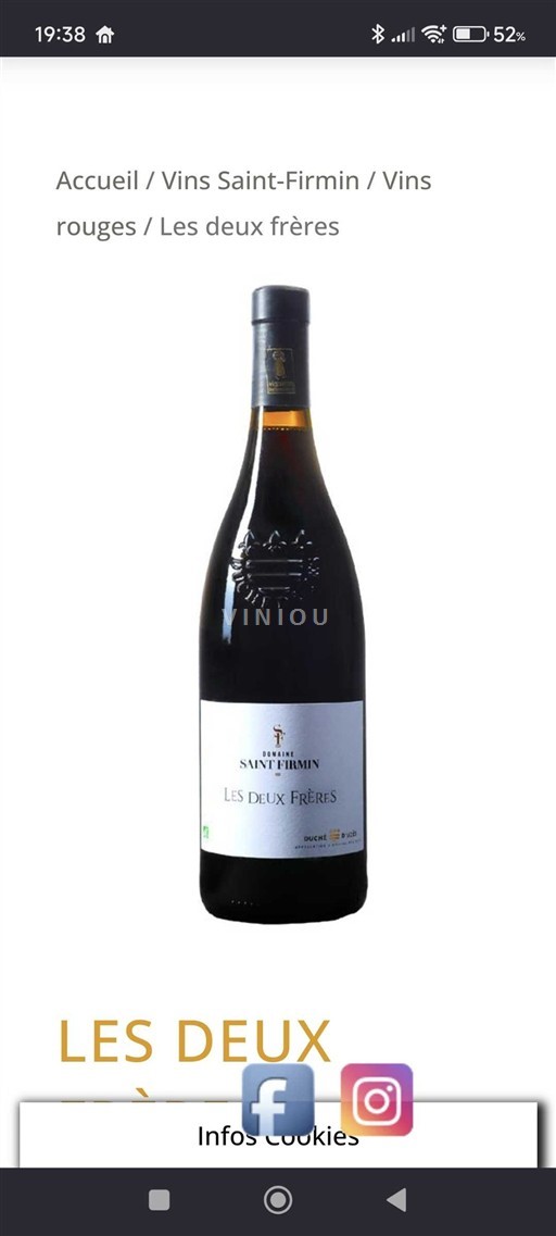 Valle del Rodano Ducato di Uzès Domaine Saint Firmin Les Deux Frères 2023