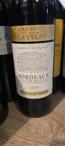 Bordeaux Baron de Ceyssac 2018