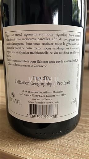 Languedoc og Roussillon Pays d'Oc Domaine Natura 2022