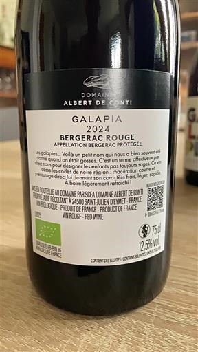 Southwest Bergerac Domaine Albert de Conti Galapia 2024