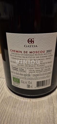 Linguadoca e Rossiglione Paese d'Oc Domaine Gayda Chemin de Moscou 2021
