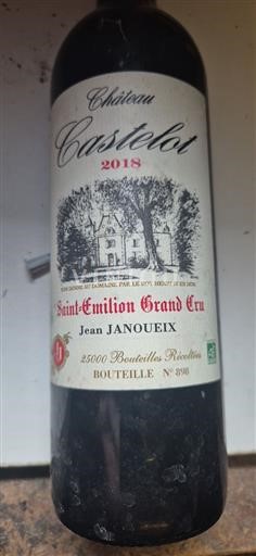 Bordéus Saint-Émilion Grand Cru Grand Cru Château Castelot 2018