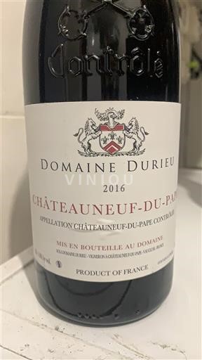 Thung lũng Rhône Châteauneuf-du-pape Domaine Durieu 2016
