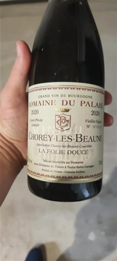 Burgundi Chorey-lès-Beaune Domaine Palais La Folie Douce 2020