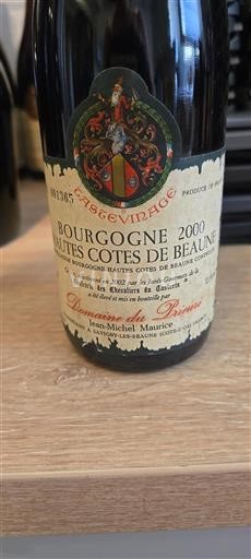 Bourgogne Hautes Côtes de Beaune Domaine Prieuré 2000