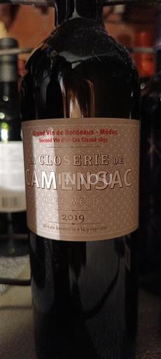 Burdeos Haut-Médoc Second Vin d'un Cru Classé Château Camensac La Closerie de 2019