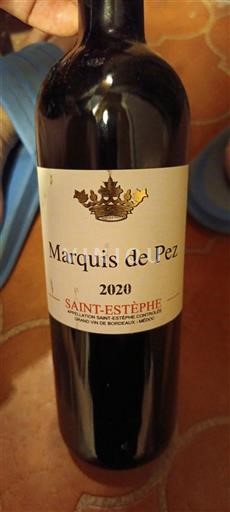 Bordeaux Saint-Estèphe Marquis de Pez 2020